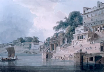 Dasasvamedha Ghat, Benares, Uttar Pradesh, um 1788-89